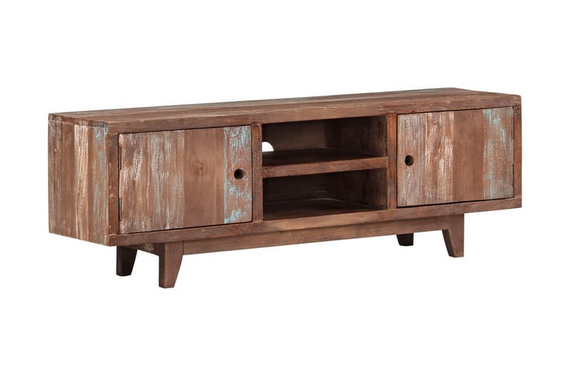 TV-bänk massivt akaciaträ vintage 118x30x40 cm - Brun - Möbler - Vardagsrum - Tv-möbler & mediamöbler - Tv-bänkar