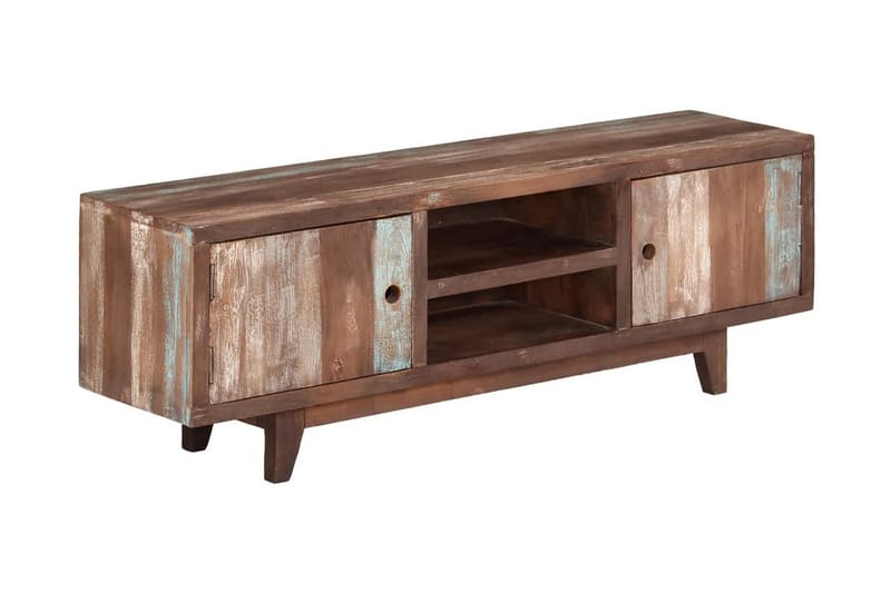 TV-bänk massivt akaciaträ vintage 118x30x40 cm - Brun - Möbler - Vardagsrum - Tv-möbler & mediamöbler - Tv-bänkar
