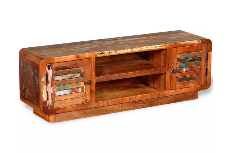 TV-bänk massivt återvunnet trä 120x30x40 cm - Flerfärgad - Möbler - Vardagsrum - Tv-möbler & mediamöbler - Tv-bänkar