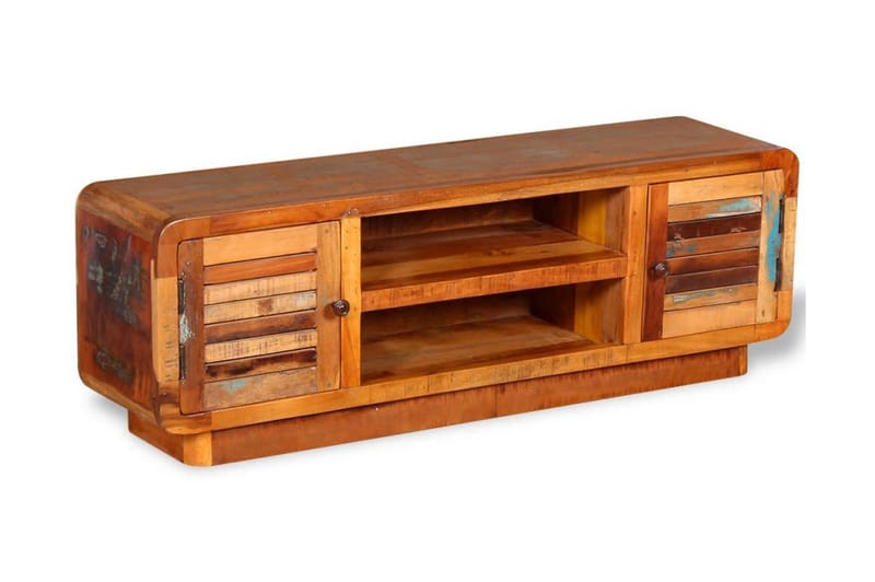 TV-bänk massivt återvunnet trä 120x30x40 cm - Flerfärgad - Möbler - Vardagsrum - Tv-möbler & mediamöbler - Tv-bänkar