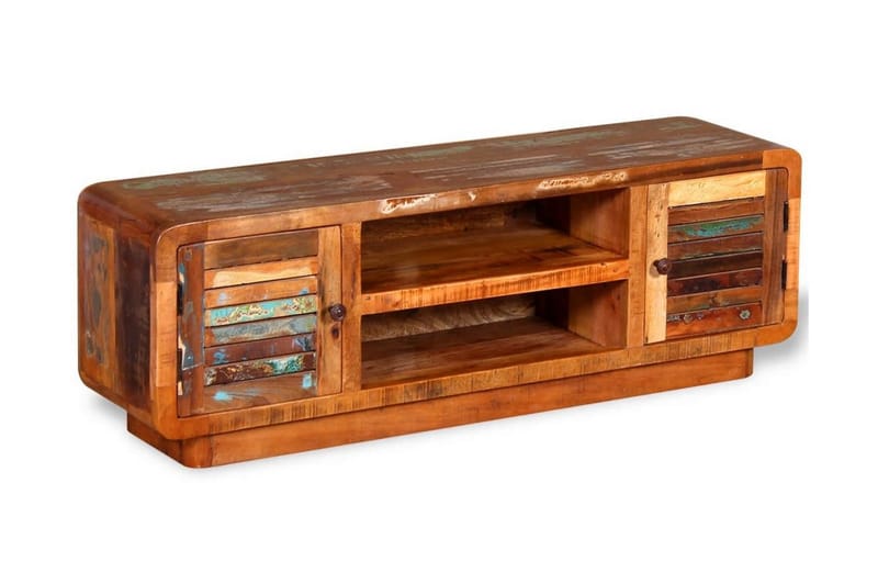 TV-bänk massivt återvunnet trä 120x30x40 cm - Flerfärgad - Möbler - Vardagsrum - Tv-möbler & mediamöbler - Tv-bänkar