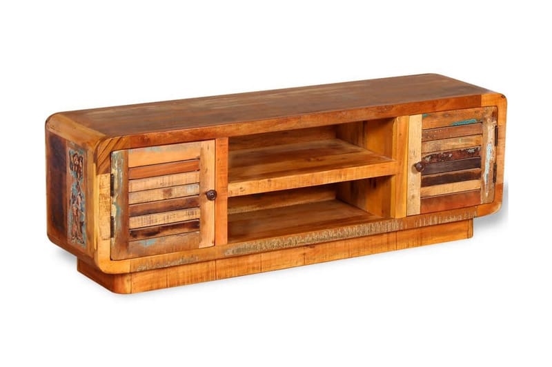 TV-bänk massivt återvunnet trä 120x30x40 cm - Flerfärgad - Möbler - Vardagsrum - Tv-möbler & mediamöbler - Tv-bänkar