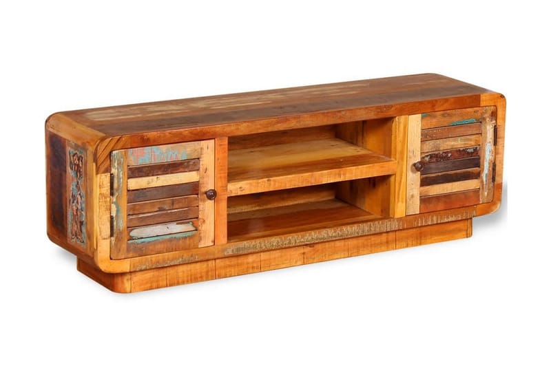 TV-bänk massivt återvunnet trä 120x30x40 cm - Flerfärgad - Möbler - Vardagsrum - Tv-möbler & mediamöbler - Tv-bänkar