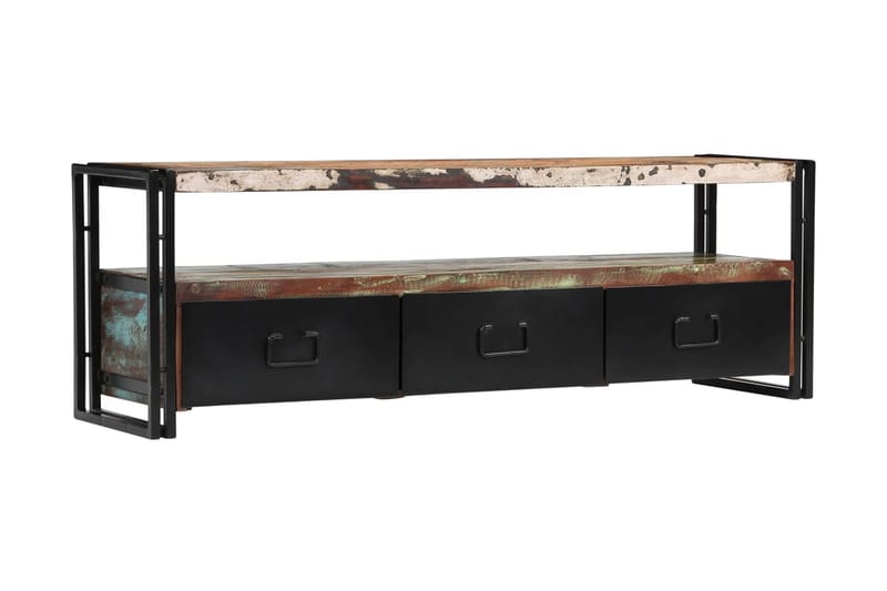 TV-bänk massivt återvunnet trä 120x30x40 cm - Flerfärgad - Möbler - Vardagsrum - Tv-möbler & mediamöbler - Tv-bänkar