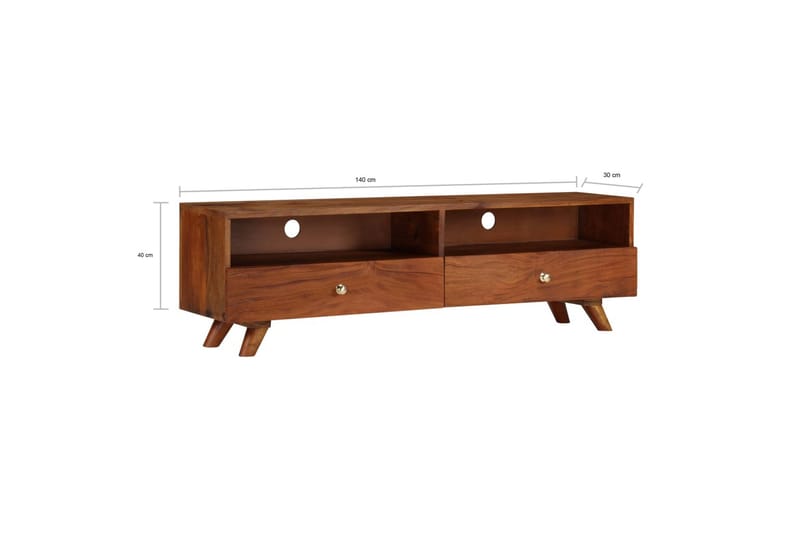TV-bänk massivt återvunnet trä 140x30x40 cm - Brun - Möbler - Vardagsrum - Tv-möbler & mediamöbler - Tv-bänkar