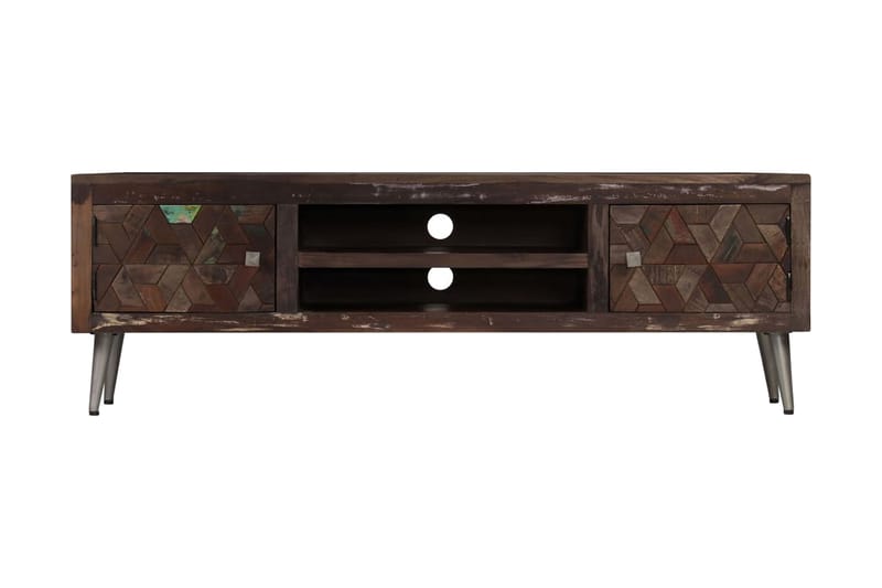 TV-bänk massivt återvunnet trä 140x30x45 cm - Brun - Möbler - Vardagsrum - Tv-möbler & mediamöbler - Tv-bänkar