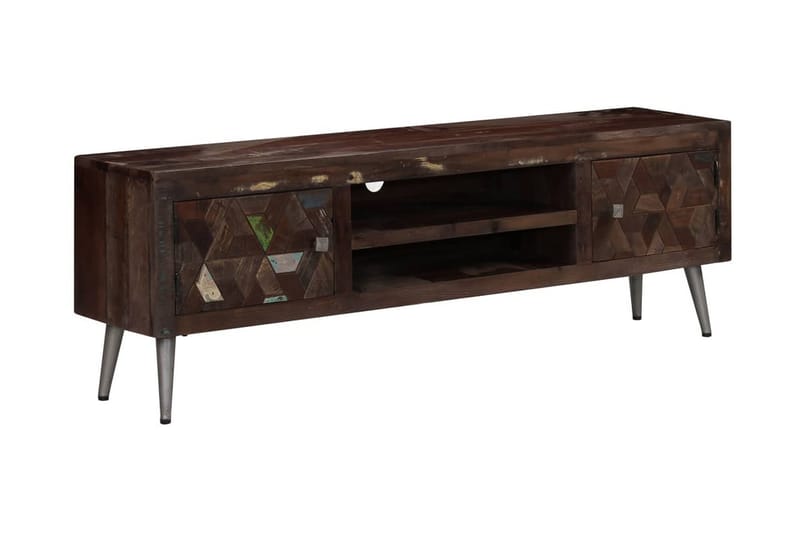 TV-bänk massivt återvunnet trä 140x30x45 cm - Brun - Möbler - Vardagsrum - Tv-möbler & mediamöbler - Tv-bänkar