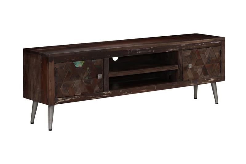 TV-bänk massivt återvunnet trä 140x30x45 cm - Brun - Möbler - Vardagsrum - Tv-möbler & mediamöbler - Tv-bänkar