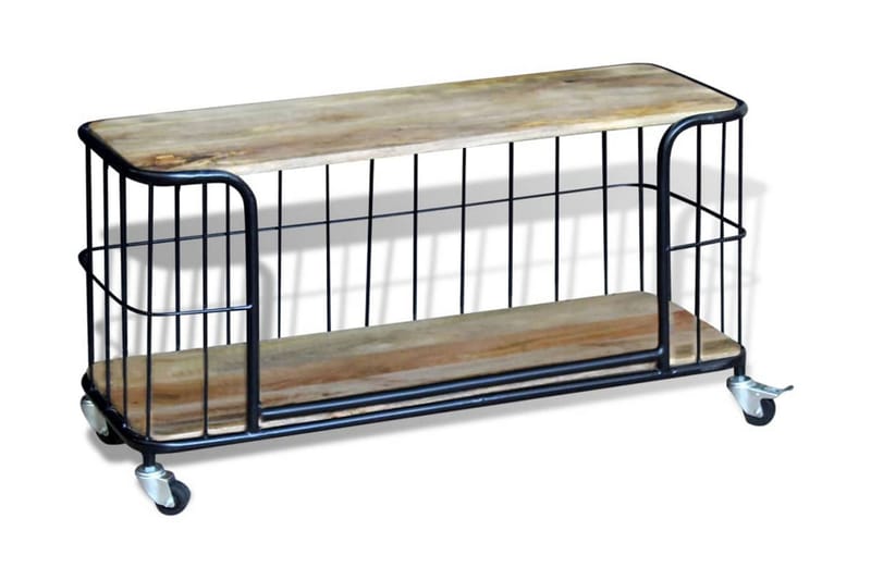 TV-bänk massivt mangoträ 100x40x45 cm - Brun - Möbler - Vardagsrum - Tv-möbler & mediamöbler - Tv-bänkar