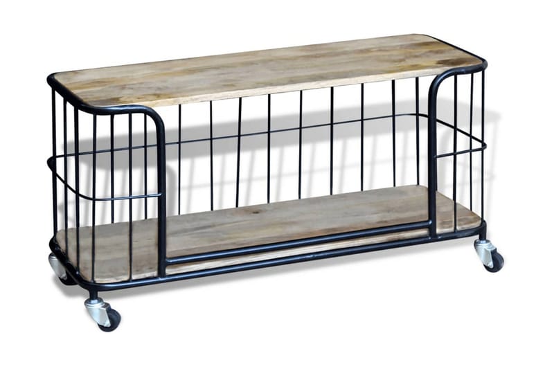 TV-bänk massivt mangoträ 100x40x45 cm - Brun - Möbler - Vardagsrum - Tv-möbler & mediamöbler - Tv-bänkar