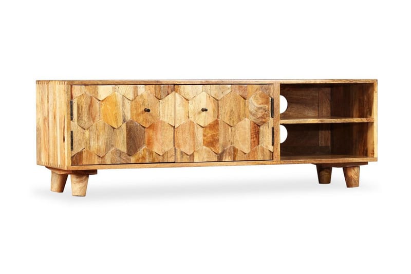 TV-bänk massivt mangoträ 118x35x40 cm - Brun - Möbler - Vardagsrum - Tv-möbler & mediam�öbler - Tv-bänkar