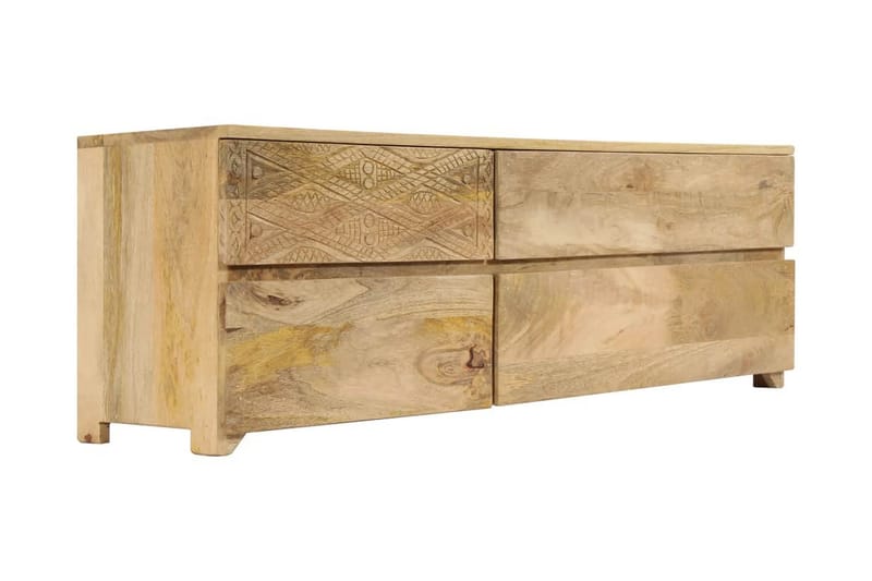 TV-bänk massivt mangoträ 120x30x40 cm - Brun - Möbler - Vardagsrum - Tv-möbler & mediamöbler - Tv-bänkar