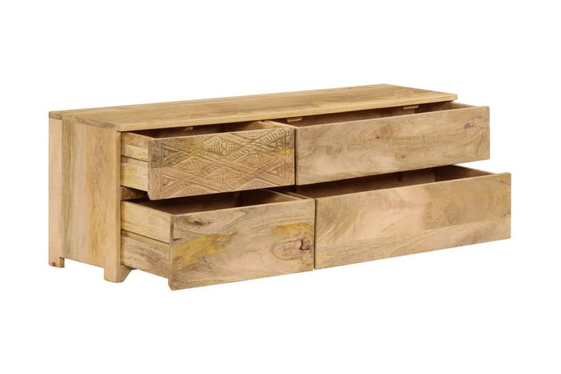 TV-bänk massivt mangoträ 120x30x40 cm - Brun - Möbler - Vardagsrum - Tv-möbler & mediamöbler - Tv-bänkar