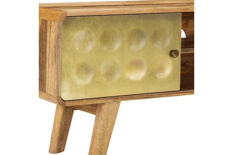 TV-bänk massivt mangoträ 120x30x45 cm - Guld - Möbler - Vardagsrum - Tv-möbler & mediamöbler - Tv-bänkar