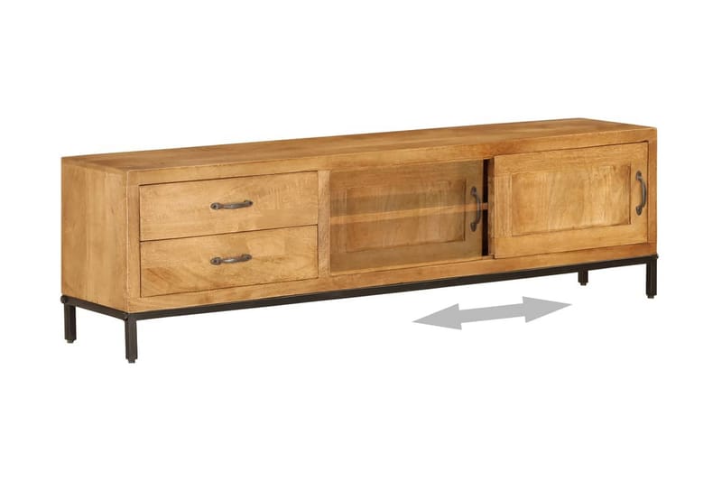 TV-bänk massivt mangoträ 140x30x40 cm - Brun - Möbler - Vardagsrum - Tv-möbler & mediamöbler - Tv-bänkar