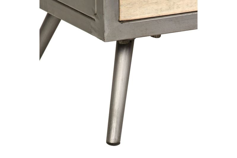 TV-bänk massivt mangoträ och stål 120x30x45 cm - Flerfärgad - Möbler - Vardagsrum - Tv-möbler & mediamöbler - Tv-bänkar