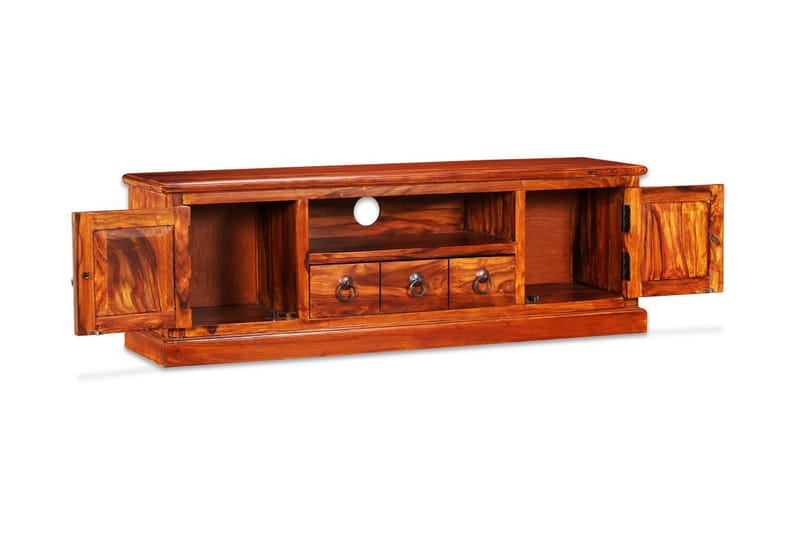 TV-bänk massivt sheshamträ 120x30x40 cm - Brun - Möbler - Vardagsrum - Tv-möbler & mediamöbler - Tv-bänkar