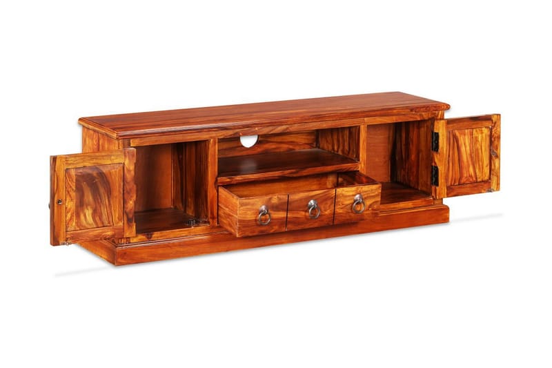 TV-bänk massivt sheshamträ 120x30x40 cm - Brun - Möbler - Vardagsrum - Tv-möbler & mediamöbler - Tv-bänkar