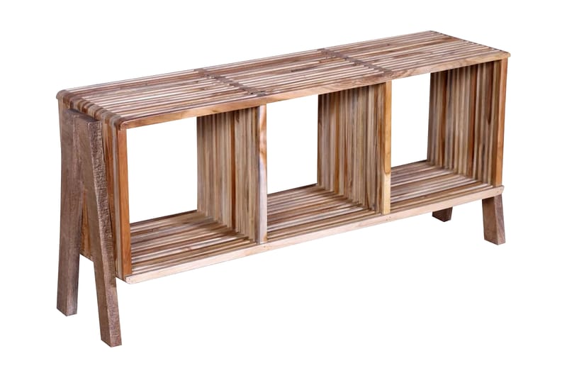 TV bänk med 3 hyllor i återvunnen teak stapelbar design - Flerfärgad - Möbler - Vardagsrum - Tv-möbler & mediamöbler - Tv-bänkar