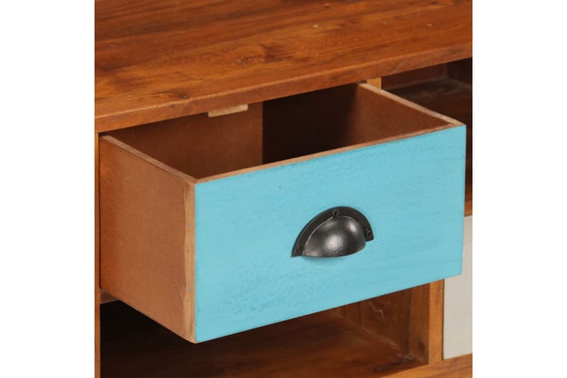 TV-bänk med 3 lådor 110x35x50 cm massivt återvunnet akaciatr - Flerfärgad - Möbler - Vardagsrum - Tv-möbler & mediamöbler - Tv-bänkar
