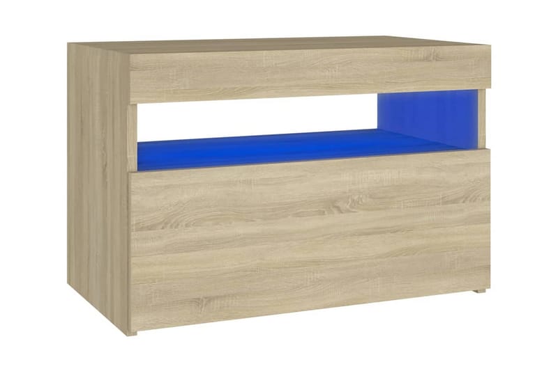 TV-bänk med LED-belysning 2 st sonoma-ek 60x35x40 cm - Brun - Möbler - Vardagsrum - Tv-möbler & mediamöbler - Tv-bänkar