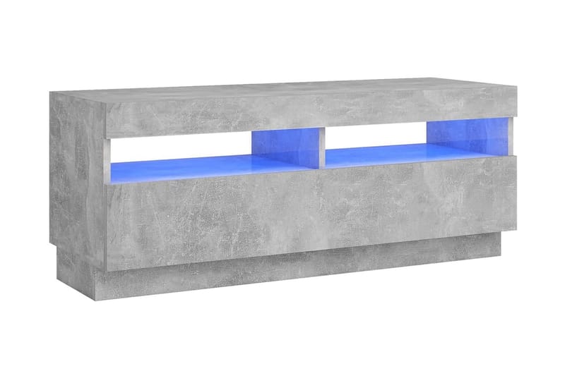 TV-bänk med LED-belysning betonggrå 100x35x40 cm - Grå - Möbler - Vardagsrum - Tv-möbler & mediamöbler - Tv-bänkar