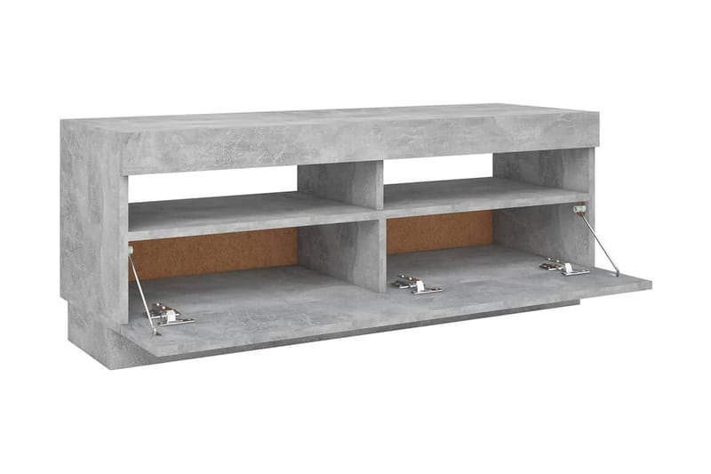 TV-bänk med LED-belysning betonggrå 100x35x40 cm - Grå - Möbler - Vardagsrum - Tv-möbler & mediamöbler - Tv-bänkar