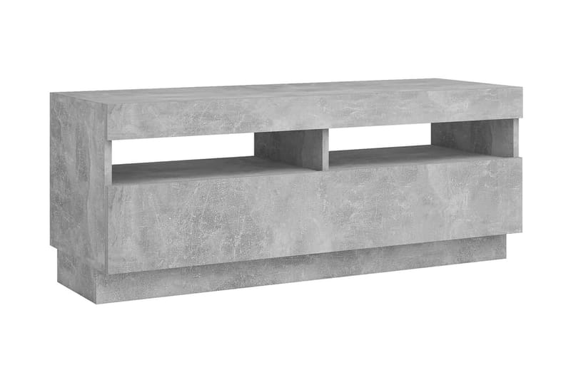 TV-bänk med LED-belysning betonggrå 100x35x40 cm - Grå - Möbler - Vardagsrum - Tv-möbler & mediamöbler - Tv-bänkar