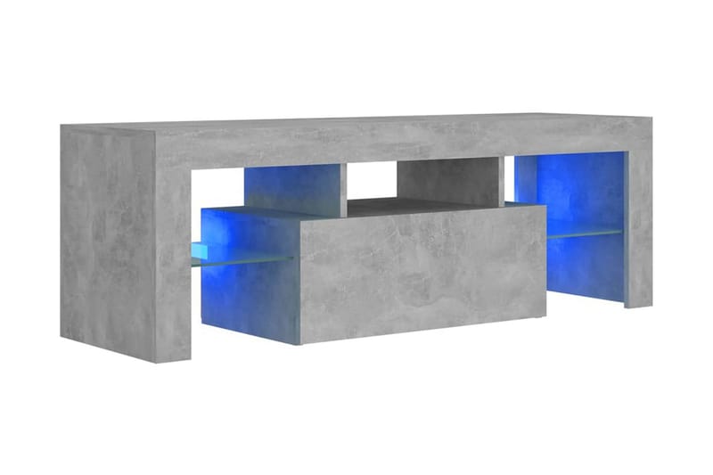 TV-bänk med LED-belysning betonggrå 120x35x40 cm - Grå - Möbler - Vardagsrum - Tv-möbler & mediamöbler - Tv-bänkar