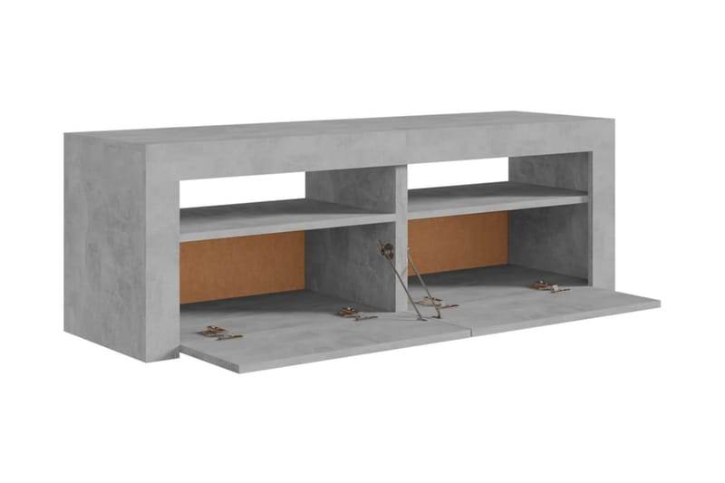 TV-bänk med LED-belysning betonggrå 120x35x40 cm - Grå - Möbler - Vardagsrum - Tv-möbler & mediamöbler - Tv-bänkar