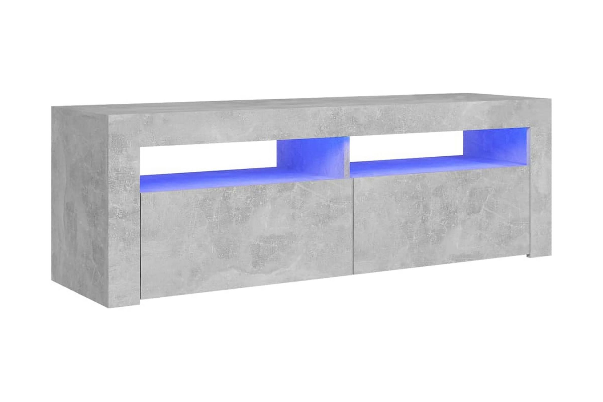 TV-bänk med LED-belysning betonggrå 120x35x40 cm - Grå - Möbler - Vardagsrum - Tv-möbler & mediamöbler - Tv-bänkar