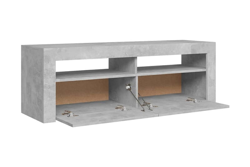 TV-bänk med LED-belysning betonggrå 120x35x40 cm - Grå - Möbler - Vardagsrum - Tv-möbler & mediamöbler - Tv-bänkar