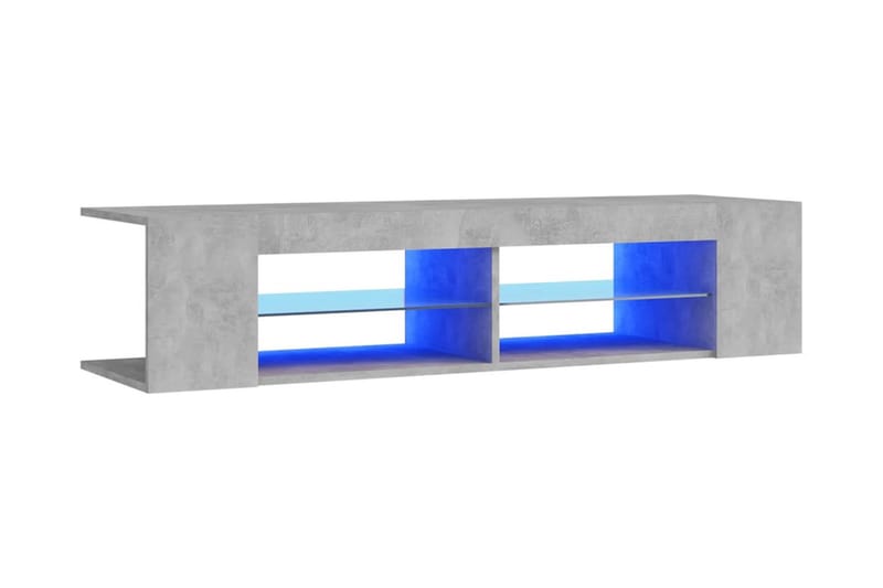 TV-bänk med LED-belysning betonggrå 135x39x30 cm - Grå - Möbler - Vardagsrum - Tv-möbler & mediamöbler - Tv-bänkar