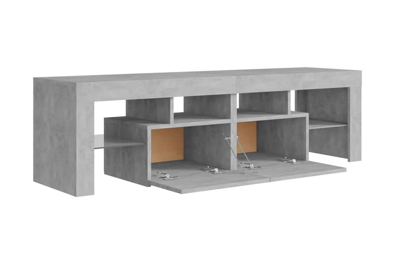 TV-bänk med LED-belysning betonggrå 140x35x40 cm - Grå - Möbler - Vardagsrum - Tv-möbler & mediamöbler - Tv-bänkar
