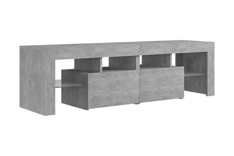 TV-bänk med LED-belysning betonggrå 140x35x40 cm - Grå - Möbler - Vardagsrum - Tv-möbler & mediamöbler - Tv-bänkar