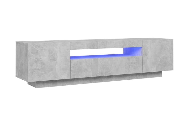 TV-bänk med LED-belysning betonggrå 160x35x40 cm - Grå - Möbler - Vardagsrum - Tv-möbler & mediamöbler - Tv-bänkar