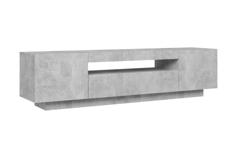TV-bänk med LED-belysning betonggrå 160x35x40 cm - Grå - Möbler - Vardagsrum - Tv-möbler & mediamöbler - Tv-bänkar