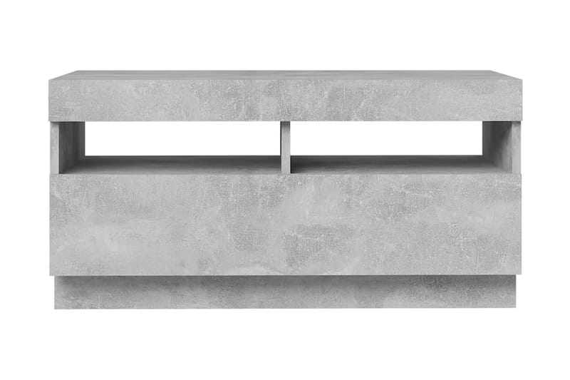 TV-bänk med LED-belysning betonggrå 80x35x40 cm - Grå - Möbler - Vardagsrum - Tv-möbler & mediamöbler - Tv-bänkar