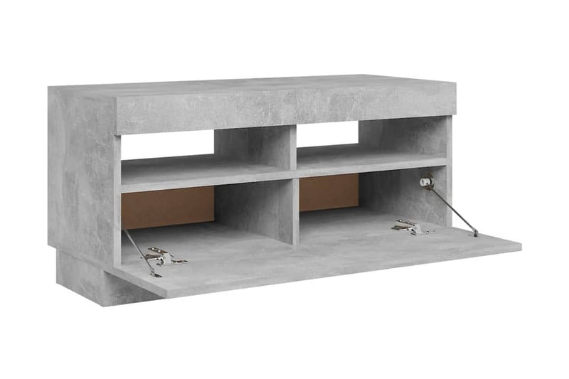 TV-bänk med LED-belysning betonggrå 80x35x40 cm - Grå - Möbler - Vardagsrum - Tv-möbler & mediamöbler - Tv-bänkar