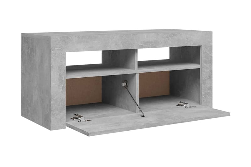 TV-bänk med LED-belysning betonggrå 90x35x40 cm - Grå - Möbler - Vardagsrum - Tv-möbler & mediamöbler - Tv-bänkar