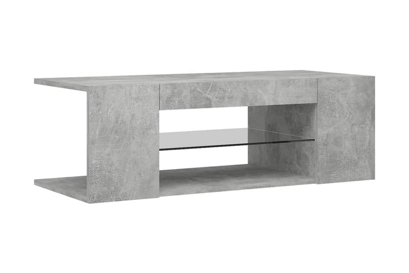 TV-bänk med LED-belysning betonggrå 90x39x30 cm - Grå - Möbler - Vardagsrum - Tv-möbler & mediamöbler - Tv-bänkar