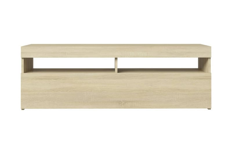 TV-bänk med LED-belysning sonoma-ek 120x35x40 cm - Brun - Möbler - Vardagsrum - Tv-möbler & mediamöbler - Tv-bänkar