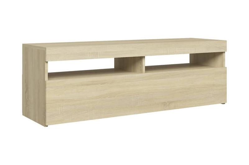 TV-bänk med LED-belysning sonoma-ek 120x35x40 cm - Brun - Möbler - Vardagsrum - Tv-möbler & mediamöbler - Tv-bänkar