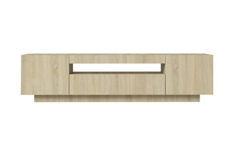 TV-bänk med LED-belysning sonoma-ek 160x35x40 cm - Brun - Möbler - Vardagsrum - Tv-möbler & mediamöbler - Tv-bänkar
