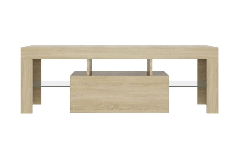 TV-bänk med LED-belysning sonomaek 120x35x40 cm - Brun - Möbler - Vardagsrum - Tv-möbler & mediamöbler - Tv-bänkar