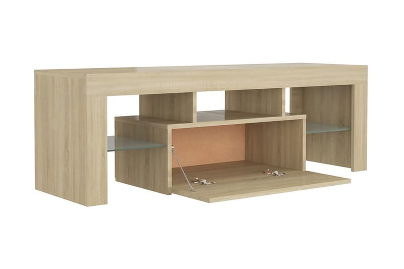 TV-bänk med LED-belysning sonomaek 120x35x40 cm - Brun - Möbler - Vardagsrum - Tv-möbler & mediamöbler - Tv-bänkar