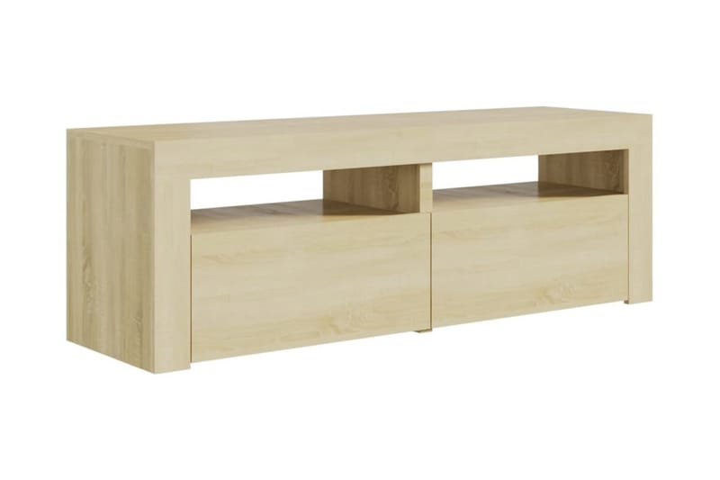 TV-bänk med LED-belysning sonomaek 120x35x40 cm - Brun - Möbler - Vardagsrum - Tv-möbler & mediamöbler - Tv-bänkar