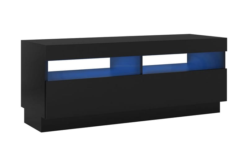 TV-bänk med LED-belysning svart 100x35x40 cm - Svart - Möbler - Vardagsrum - Tv-möbler & mediamöbler - Tv-bänkar