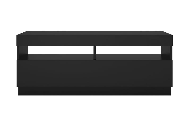 TV-bänk med LED-belysning svart 100x35x40 cm - Svart - Tv-bänkar