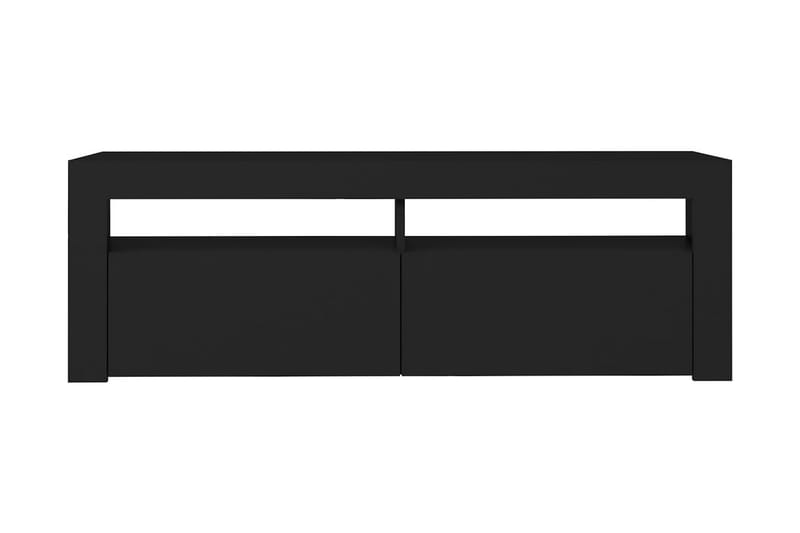 TV-bänk med LED-belysning svart 120x35x40 cm - Svart - Tv-bänkar
